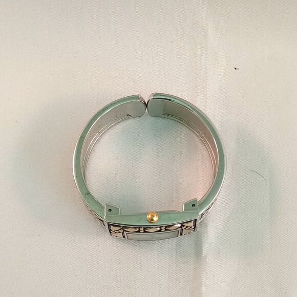 Geneva Women's Watch 18mm Silver Finish Cross Bangle Cuff – New Battery - Picture 4 of 6